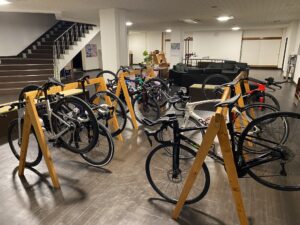 自転車合宿時の館内の様子