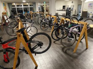 自転車合宿の館内の様子